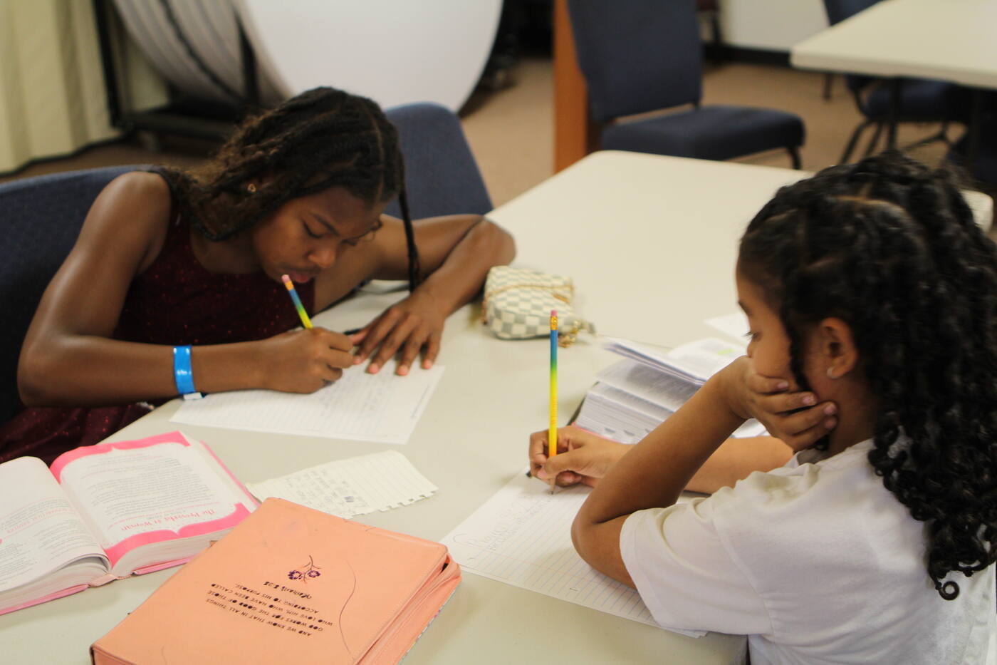 Children drawing and creating at FORGE Foundation